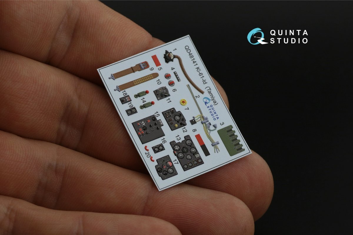 Quinta Studio QD48141 Ki-61-Id 3D-Printed &amp;amp; coloured Interior on decal paper (Tamiya) 1/48 – imagen 9