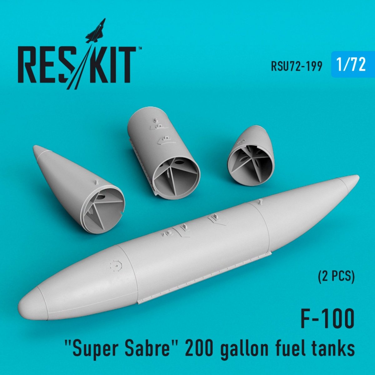 RESKIT RSU72-0199 F-100 "SUPER SABRE" 200 GALLON FUEL TANKS 1/72