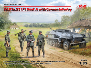 ICM 35103 Sd.Kfz.251/1 Ausf.A avec l&amp;#39;infanterie allemande (1/35)