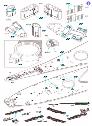 Kit de détail Very Fire VF700009 USS Missouri BB-63 pour maquette VeryFire au 1/700 – image 4