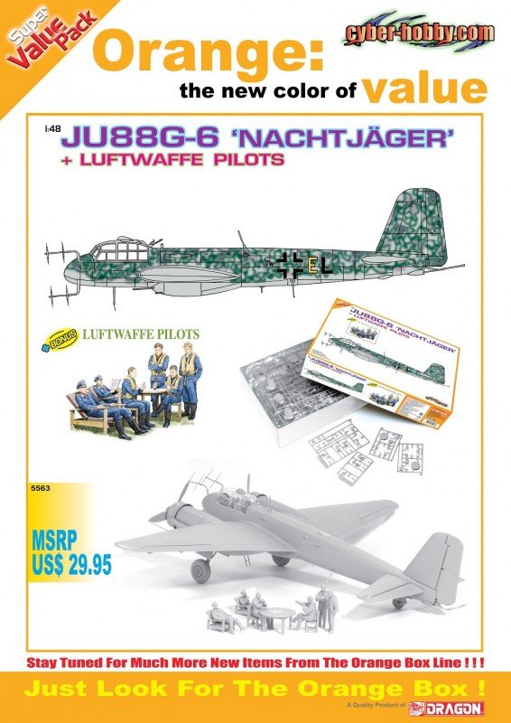 Cyber Hobby 5563 Ju88G-6 Nachtjager + Luftwaffe Pilots 1/48 – Bild 2
