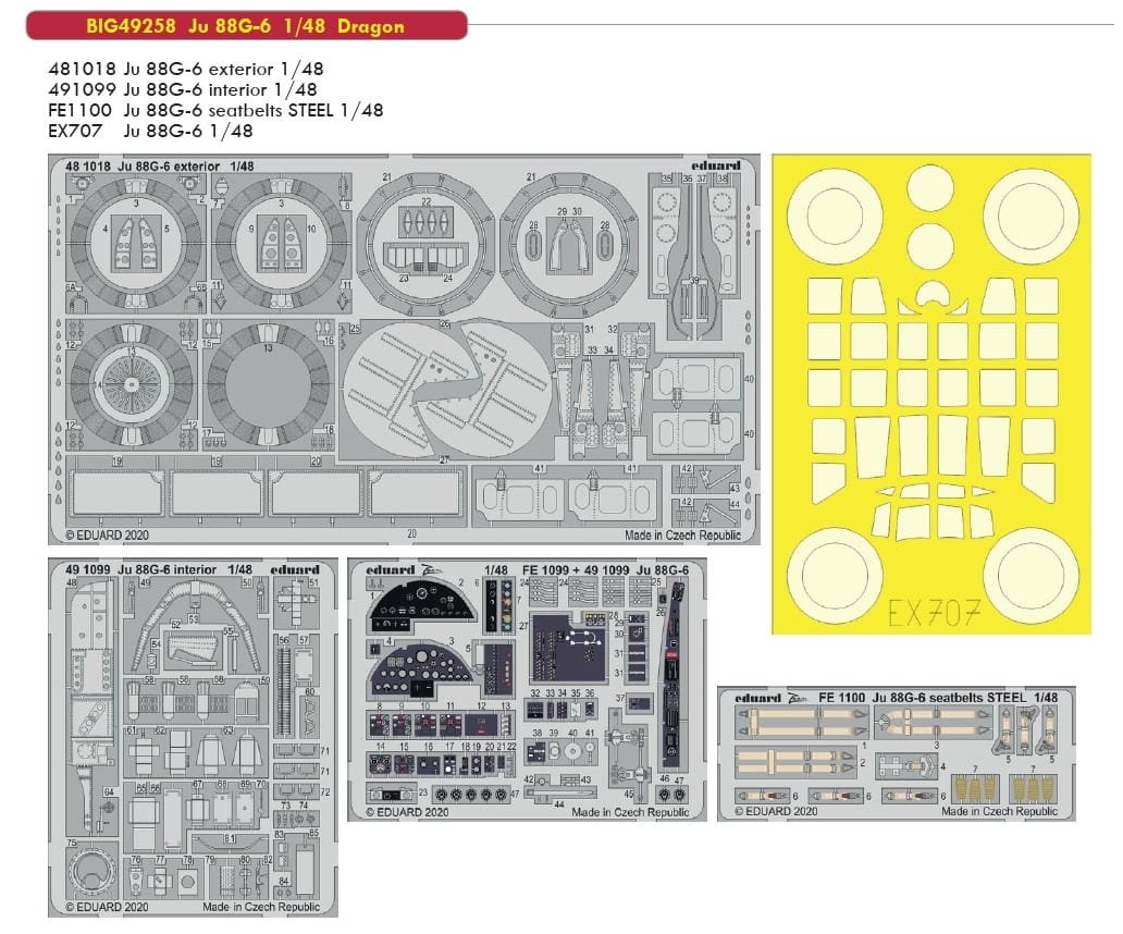Eduard BIG49258 Ju 88G-6 1/48 for Dragon – imagen 2