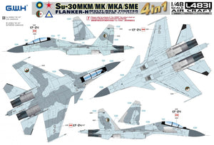 Great Wall Hobby L4831 Su-30 MKM / MK / MKA / SME &amp;#39;Flanker H&amp;#39; Multirole Fighter 4 In 1 1/48 – imagen 6