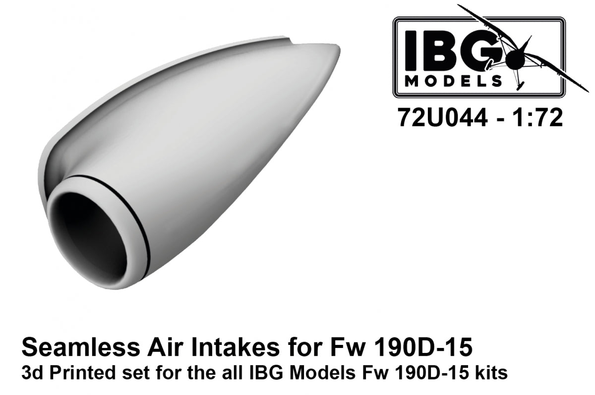 Prises d&amp;#39;air sans soudure IBG 72U044 pour Fw 190D-15 1/72