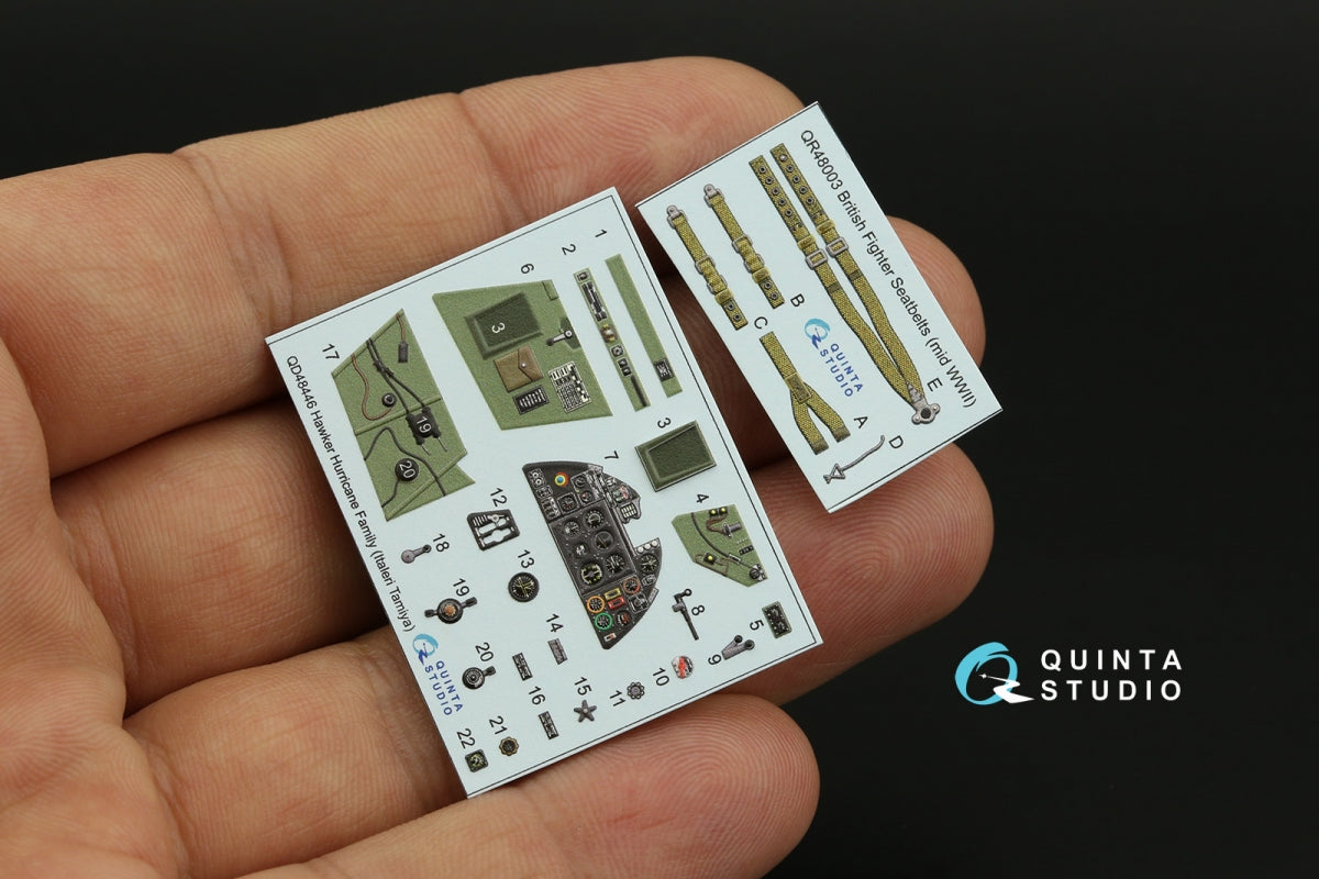 Quinta Studio QD48446 Hurricane family 3D-Printed coloured Interior on decal paper (Italeri/Tamiya) 1/48 – imagen 2