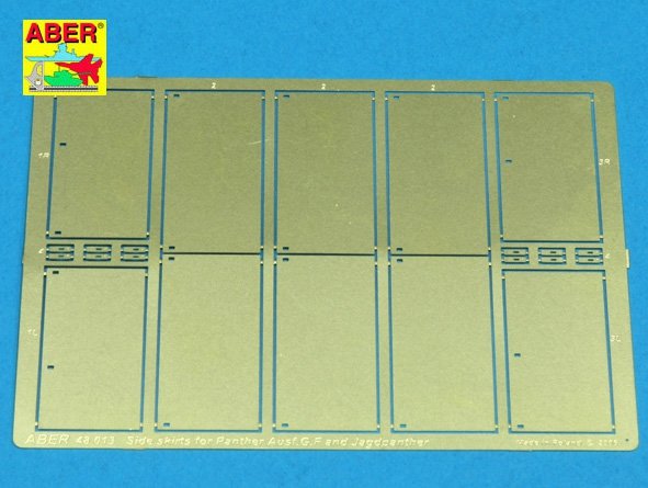 Aber 48013 Side skirts for Panther Ausf.G and Jagdpanther 1/48