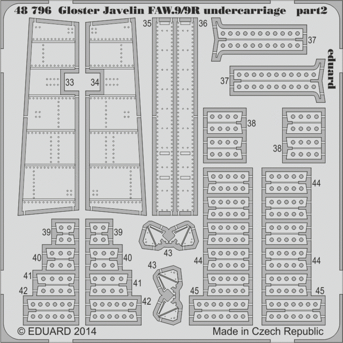 Eduard 48796 Gloster Javelin FAW.9/9R undercarriage AIRFIX 1/48 – Bild 2
