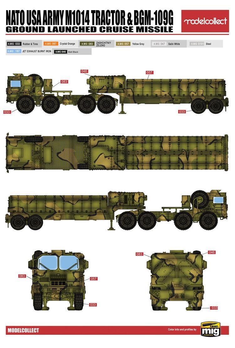 Modelcollect UA72096 NATO M1014 MAN Tractor &amp;amp; BGM-109G Ground Launched Cruise Missile 1/72 – immagine 5
