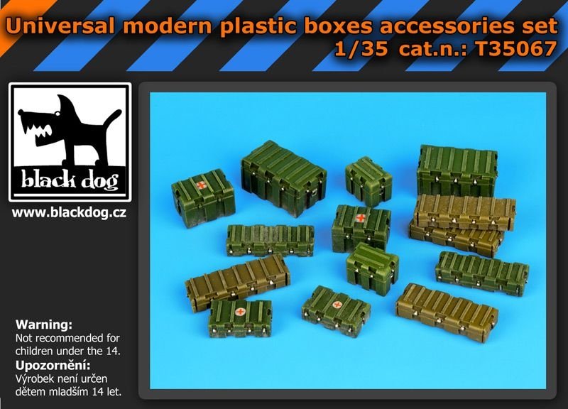Black Dog T35067 Coffret d'accessoires universels modernes en plastique, échelle 1/35 