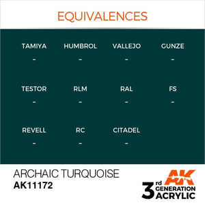 AK Interactive AK11172 ARCHAIC TURQUOISE – STANDARD 17ml – zdjęcie 3