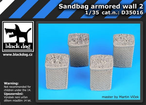 Black Dog D35016 Sandbag armored wall 2 1/35