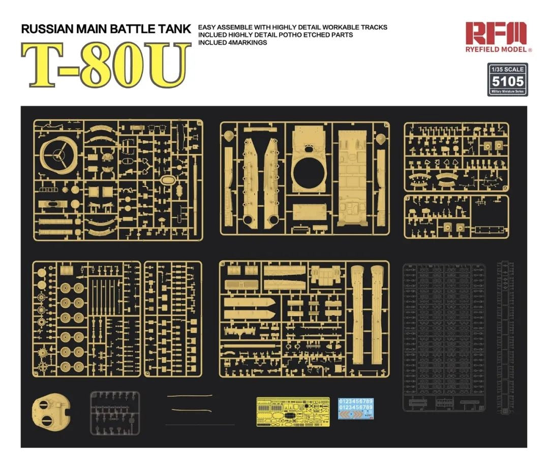 Rye Field Model 5105 Russian Main Battle Tank T-80U 1/35 – immagine 7