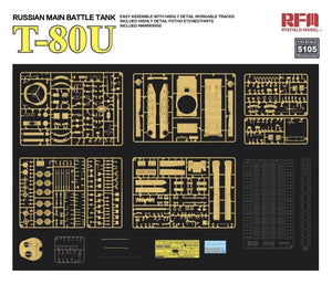 Rye Field Model 5105 Russian Main Battle Tank T-80U 1/35 – immagine 7