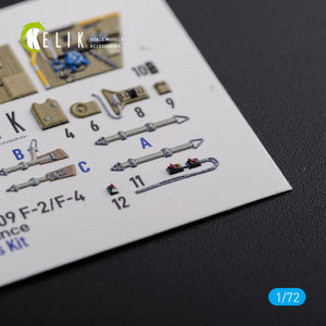 KELIK K72122 BF109-F2/F4 reconnaissance interior 3D decals for Fine Molds kit 1/72 – imagen 6