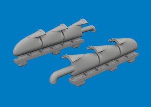 Eduard SIN67238 Supermarine Spitfire Mk.Vb - Big Sin Set with Fishtail Exhausts for EDUARD 1/72 – image 2