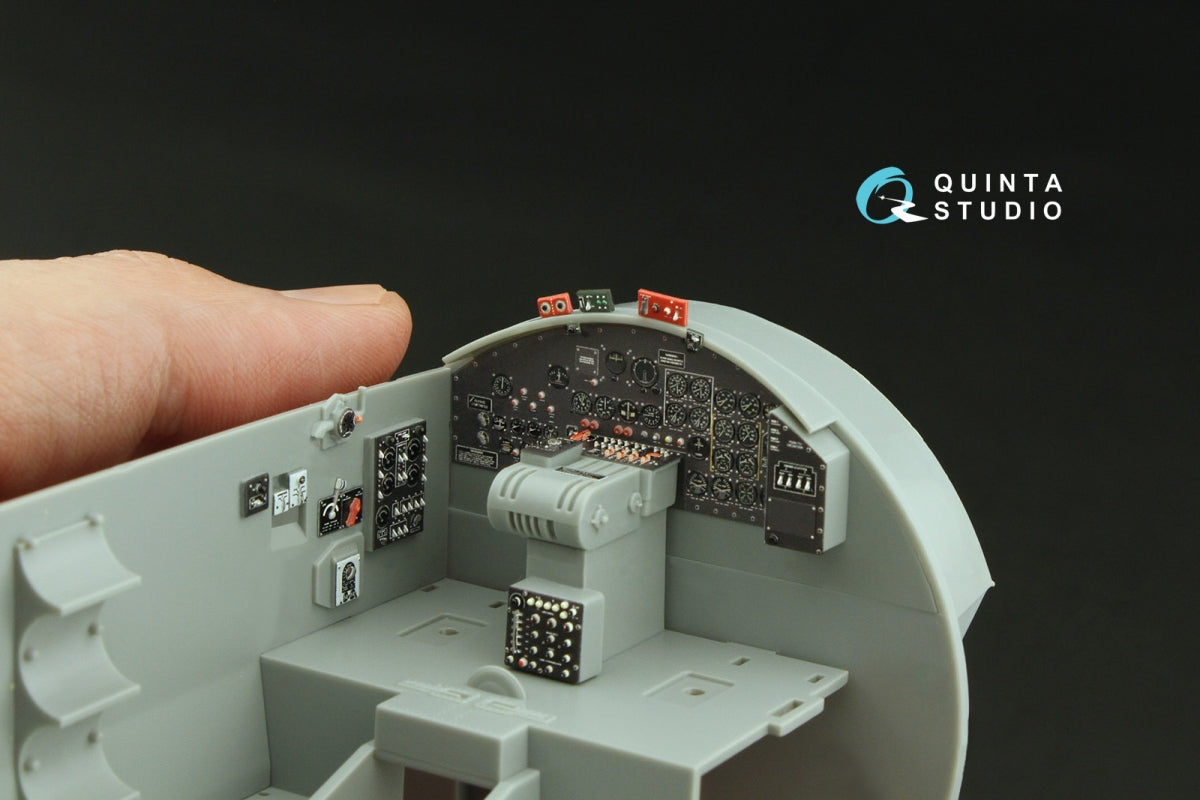 Quinta Studio QD32233 Boeing B-17E/F Pilot&amp;#39;s cockpit. 3D-Printed coloured Interior on decal paper (HK models) 1/32 – imagen 7