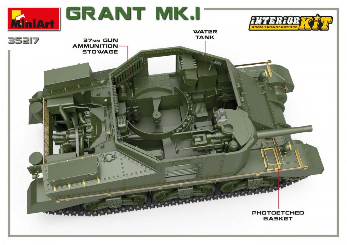 MiniArt 35217 Grant Mk.I w/interior 1/35 – immagine 14