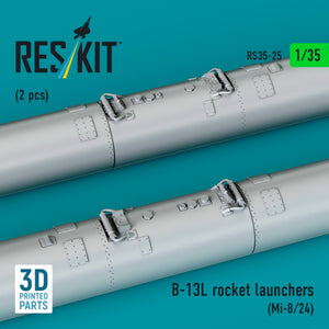 RESKIT RS35-0025 B-13L rocket launchers (2 pcs) (Mi-8/24) (3D printed) 1/35 – Bild 3