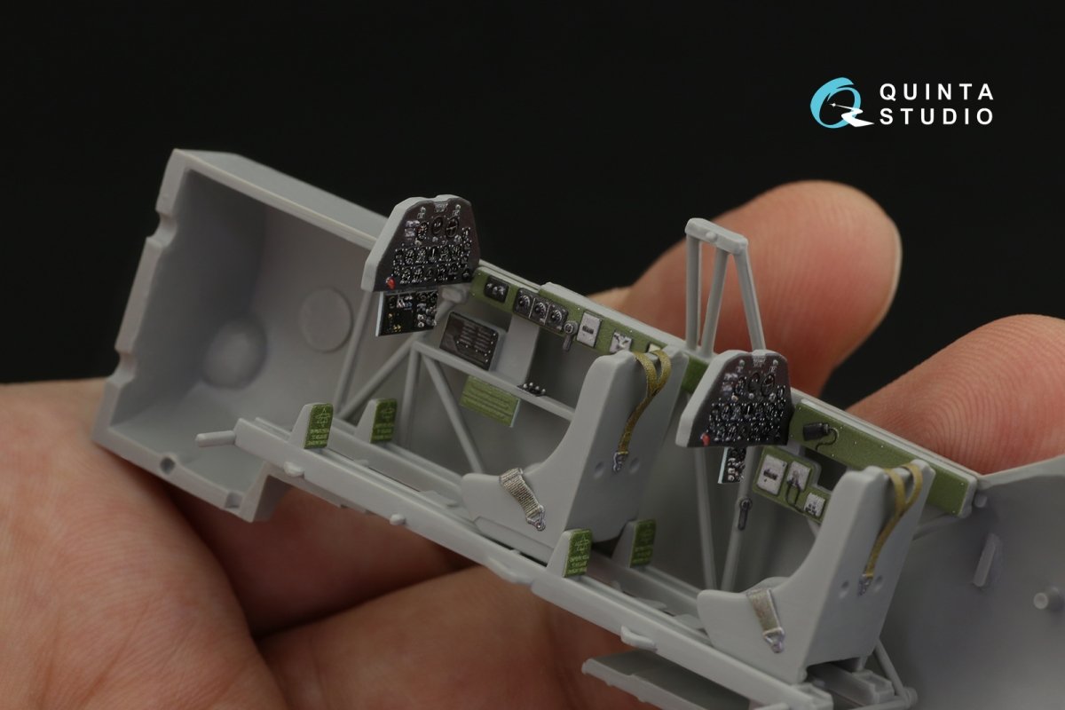 Quinta Studio QD48228 T-6G 3D-Printed &amp;amp; coloured Interior on decal paper (Italeri) 1/48 – immagine 7