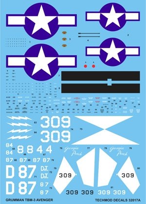 Techmod 32017 - Grumman TBM-3 Avenger 1/32