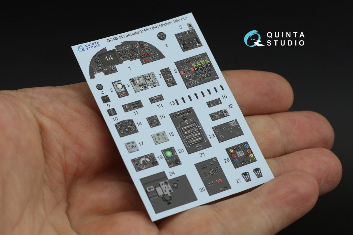Quinta Studio QD48248 Lancaster B Mk.I 3D-Printed &amp;amp; coloured Interior on decal paper (HK Models) 1/48 – imagen 10