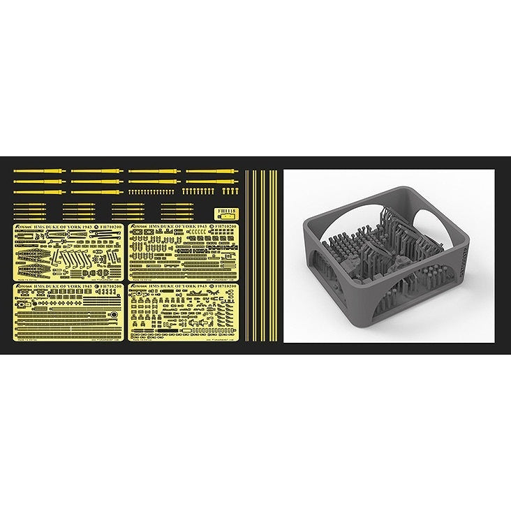 FlyHawk Model FH710200 HMS Duke of York 1943 PE Sheet (FH1118) 1/700