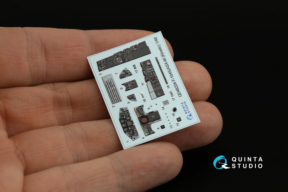 Quinta Studio QD48224 F-104S/ASA-M 3D-Printed &amp;amp; coloured Interior on decal paper (Kinetic) 1/48 – imagen 4