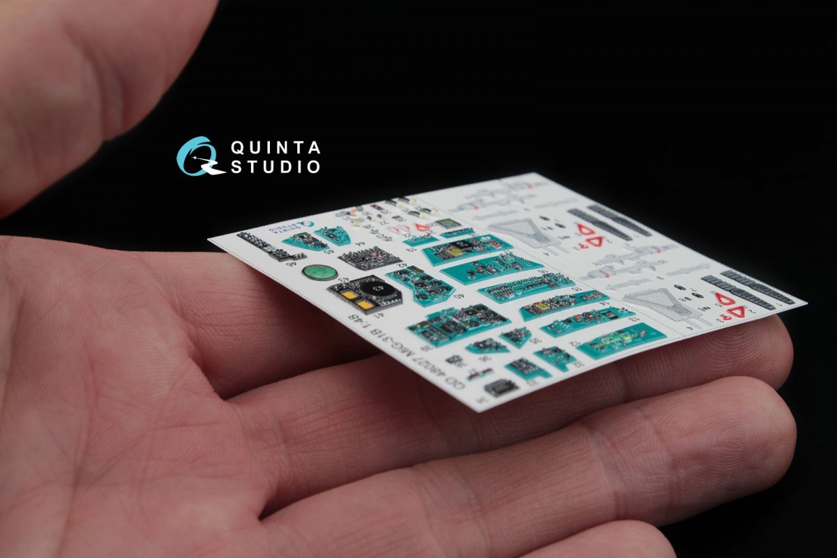 Quinta Studio QD48027 MiG-31B 3D-Printed &amp;amp; coloured Interior on decal paper (for AMK kit) 1/48 – immagine 2