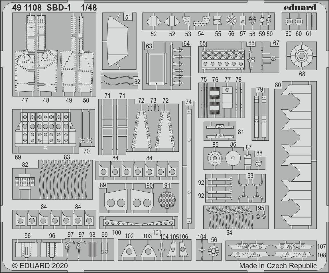 Eduard 491108 SBD-1 1/48 ACADEMY – imagen 2