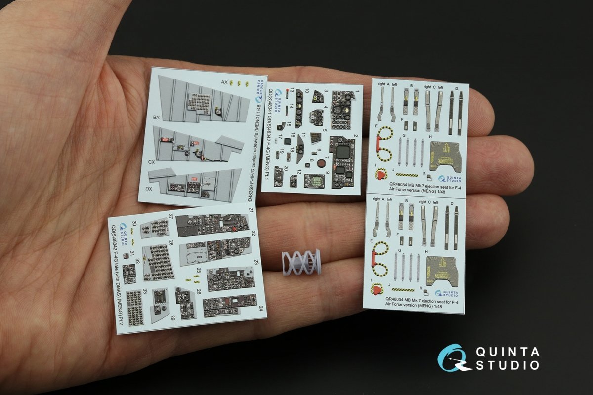 Quinta Studio QD+48342 F-4G late 3D-Printed &amp;amp; coloured Interior on decal paper (Meng) (with 3D-printed resin parts) 1/48 – imagen 4