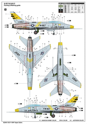 Trumpeter 02246 F-100F Super Saber 1/32 – image 18