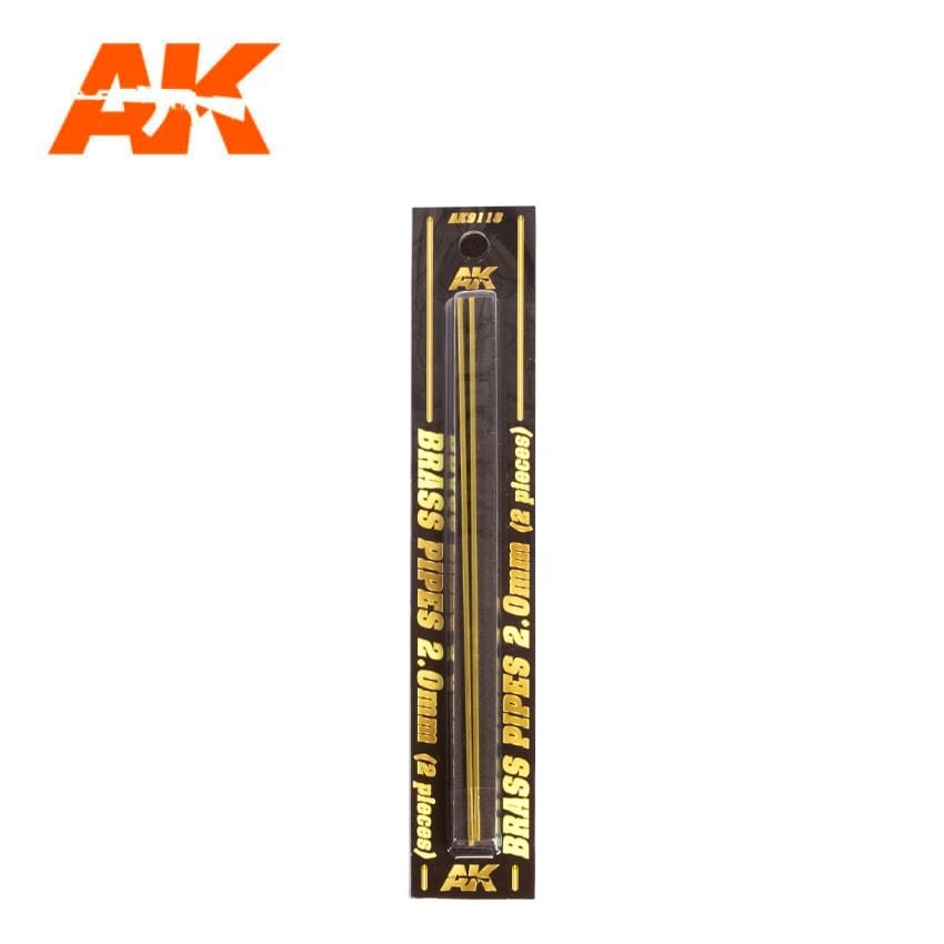 AK Interactive AK9119 BRASS PIPES 2.2MM Ø. 2 UNITS – zdjęcie 2