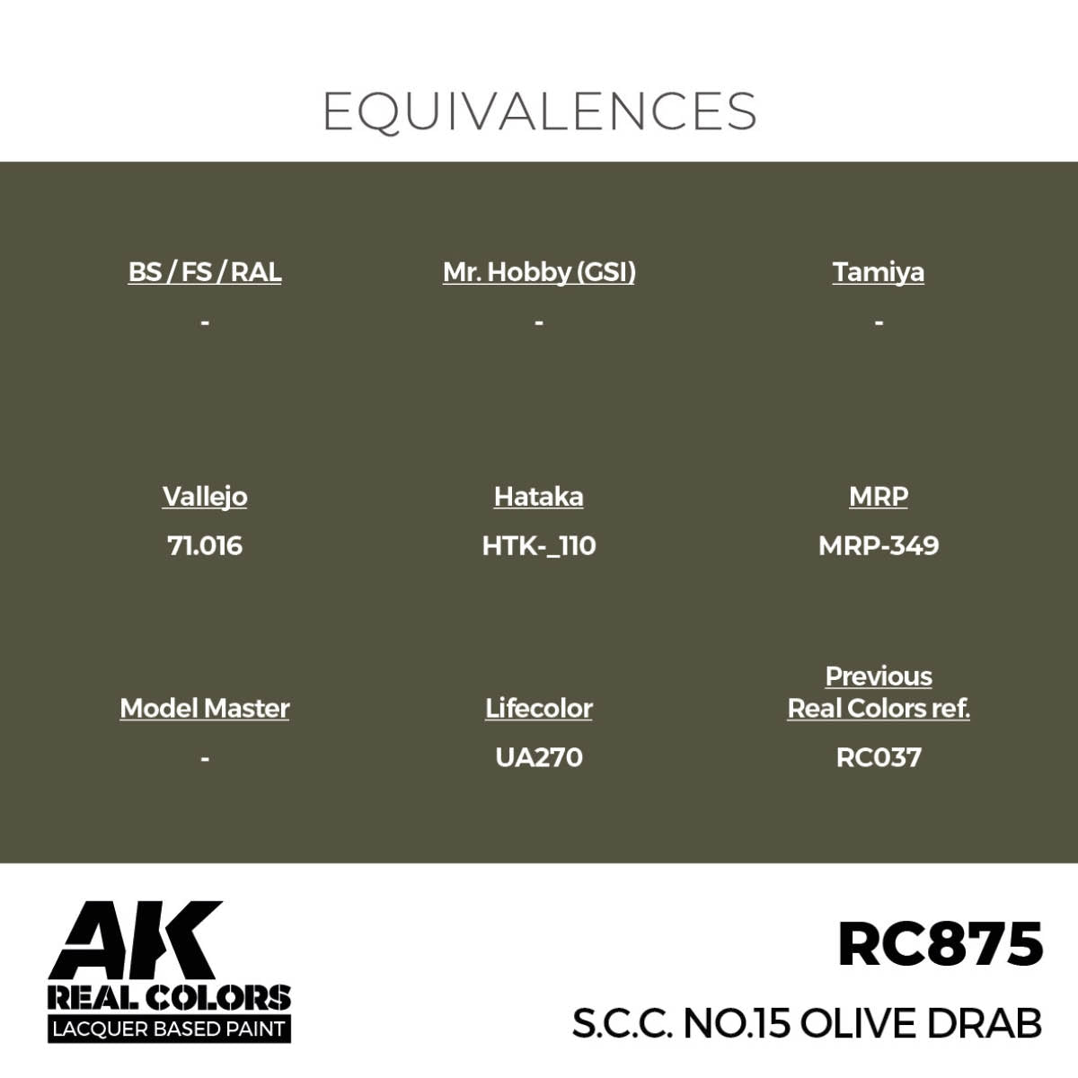 AK Interactive RC875 SCC No.15 Olive Drab 17 ml – image 3