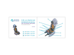 Quinta Studio QR+72035 K-36L (early) ejection seat (for Su-25 aircraft until 2007) (All kits) 1/72 – imagen 7