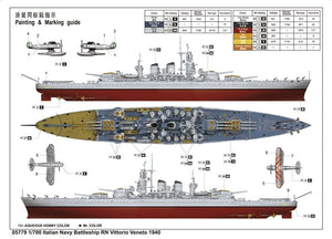 Trumpeter 05779 Italian Navy Battleship RN Vittorio Veneto 1940 1/700 – imagen 8