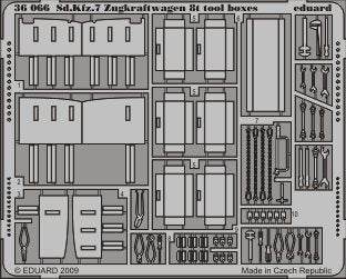Eduard 36066 Sd. Kfz.7 Zugkraftwagen 8t tool boxes 1/35 Trumpeter