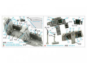 Quinta Studio QDS-48375 AH-64E 3D-Printed &amp;amp; coloured Interior on decal paper (Hasegawa) (Small version) 1/48 – imagen 2