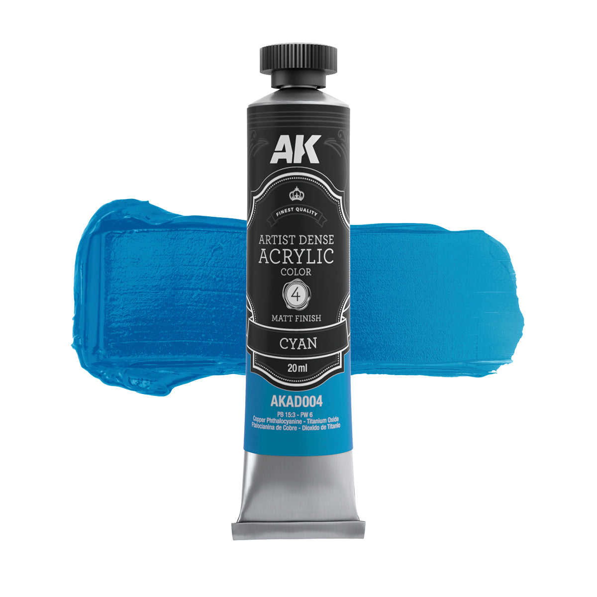 AK Interactive AKAD004 Artist Dense Acrylic - Cyan