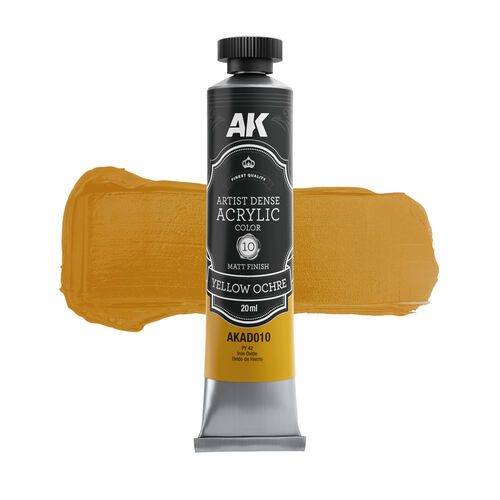 AK Interactive AKAD010 Artist Dense Acrylic - Yellow Ochre
