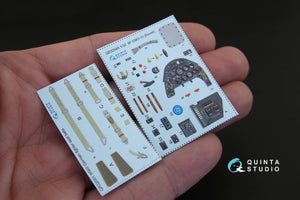 Quinta Studio QD32045 Bf 109G-10 3D-Printed &amp;amp; coloured Interior on decal paper (for Revell kit) 1/32 – immagine 3