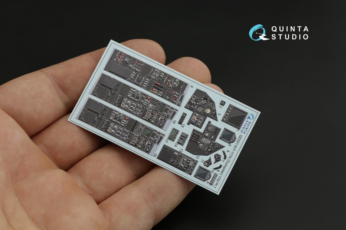 Quinta Studio QD32118 F-117A 3D-Printed &amp;amp; coloured Interior on decal paper (Trumpeter) 1/32 – zdjęcie 13