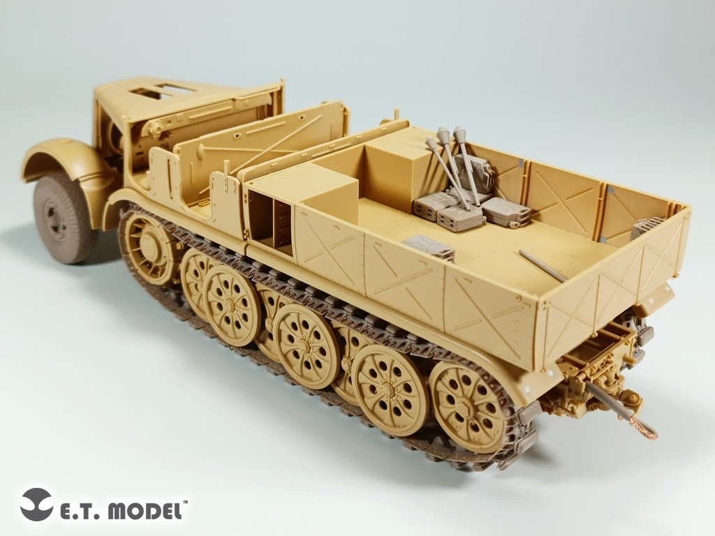 Maquette ET Model P35-062 Sd.Kfz.9 allemand de 18 tonnes (Seconde Guerre mondiale) FAMO, roues avant affaissées et chenilles fonctionnelles, échelle 1/35 – image 9