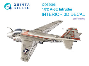 Quinta Studio QD72096 A-6E Intruder 3D-Printed &amp; coloured Interior on decal paper (Fujimi) 1/72