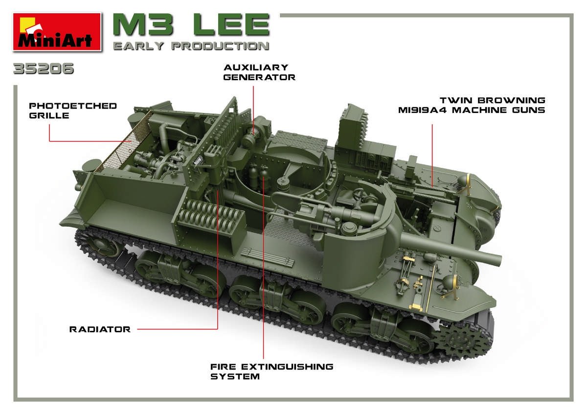 Miniart 35206 M3 Lee première production avec intérieur 1/35 – image 4