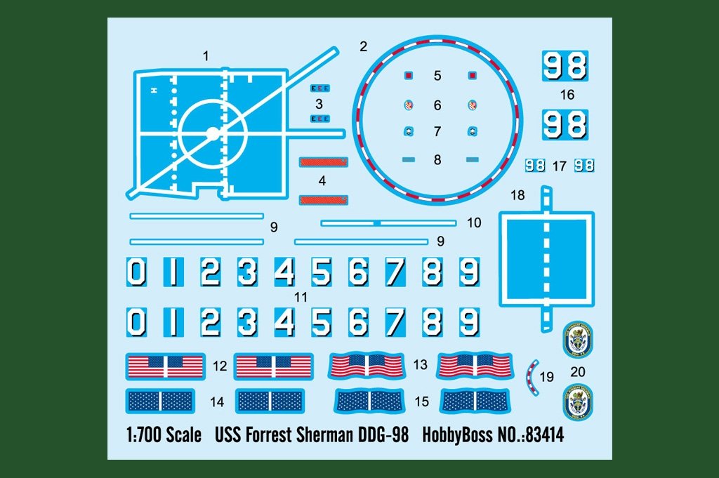 Hobby Boss 83414 USS Forrest Sherman DDG-98 1/700 – immagine 5