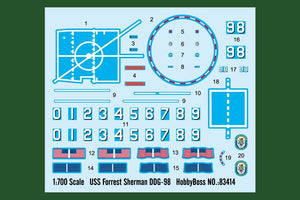 Hobby Boss 83414 USS Forrest Sherman DDG-98 1/700 – immagine 5