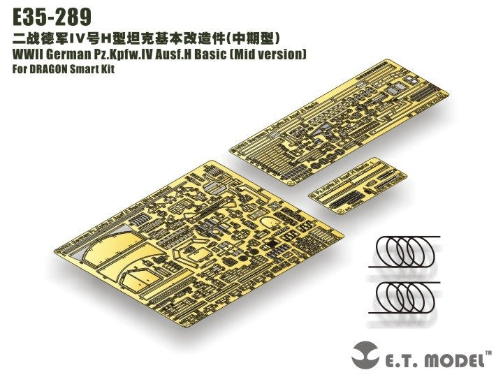 E.T. Model E35-289 WWII German Pz.Kpfw.IV Ausf.H Basic (Mid version) For DRAGON 1/35 – imagen 2