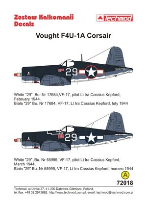 Techmod 72018 - Vought F4U-1A Corsair 1/72 – Bild 2