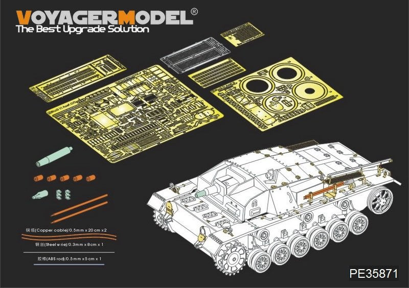 Voyager modèle PE35871 WWII allemand StuG.III Ausf.C/D Basic pour DRAGON 1/35