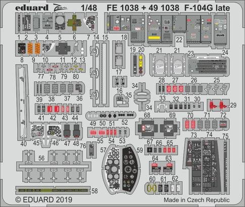 Eduard 491038 F-104G fin 1/48 KINETIC MODEL 